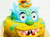 Gâteau d'anniversaire monstre gentil