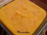 Polenta gratinée, sauce aux champignons