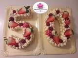 Number cake fraise/framboise