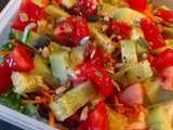 Boite Déj: salade à base de couscous, tomates, concombre et carottes rapées