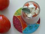 Soupe froide de tomates au chèvre