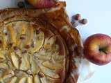 Tarte aux pommes vigneronnes épicées et crème de noisettes