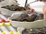 D'Anne Alassane : cannellonis à l’encre de seiche farcis aux calamars et saucisse de Morteau