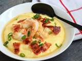 Shrimp and grits - Polenta aux crevettes, typique du sud des us
