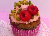 Cupcakes pistaches et framboises