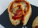 Mini-pizzas en rouleaux au jambon et à l'ananas... Culino Versions du mois de Novembre