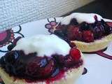 Muffins anglais fruits rouges et yaourt brassé