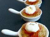 Oeufs de caille pochés en bouchées apéro... Culino Versions du mois de Mars