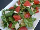 Salade épinards, dinde et pamplemousse