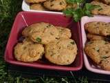 Mini-cookies salés au beurre de cacahuètes et persil {sans œuf}
