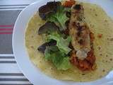 Tortilla au poulet croustillant & legumes a la mexicaine