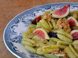 Gnocchetti sardi au Pesto, Figues fraîches et Noix