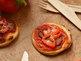 Pizzette rosse {Poivron et Chorizo}