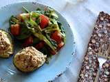 Salade déconstruite de thon, asperges et épinards