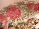 Roti de veau au chorizo et champignons