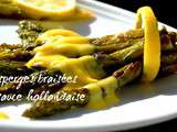 Asperges braisées sauce hollandaise