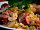 Chou chinois aux saucisses de Toulouse