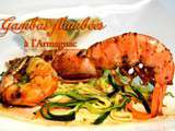 Gambas flambées à l’Armagnac