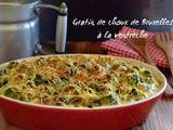 Gratin de choux de Bruxelles à la ventrèche