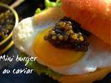 Mini burger au caviar