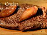 Onglet aux échalotes confites