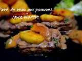 Pavé de veau aux pommes sauce madère