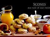 Scones aux noix et aux raisins