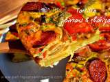 Tortilla aux poivrons & chorizo