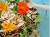 Salade de poulet et crudités aux saveurs asiatiques