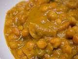 Curry de pois chiches aux potimarron et champignons