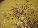 Gaspacho d'asperges vertes et graines de pavot