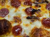 Pizza au chorizo et aux noix, sur lit de Tartare