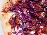 Pizza violette au chou rouge