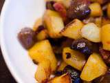 Poêlée de pommes de terre au chorizo et aux marrons