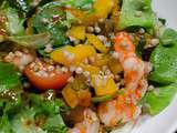 Salade au sarrasin et aux crevettes