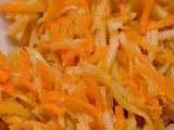 Salade aux carottes et au chou rave râpés