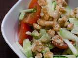 Salade de courgette et sauce aux noix