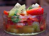 Salade de fraises et de kiwis