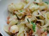 Salade de pâtes aux figues, au jambon de Parme et aux noix