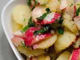 Salade de pommes de terre à l'ail des ours et aux radis