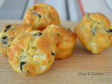 Mini muffins à la feta et aux olives noires