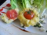 Muffin tomate cerise mozzarella basilic