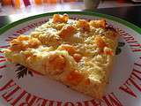 Pizza fromage frais, crevette et crabe