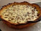 Tarte champignons, lardon et st moret