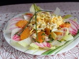 Salade d’endives, œufs mimosa et oranges sanguines