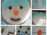 Tuto bonhomme de neige pour cupcakes