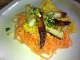 Seiche a la plancha, tagliatelles orange citron
