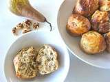 Muffins chèvre poire noix