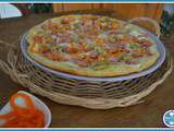 Pizza blanche aux saucisses et aux poivrons