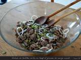 Salade de lentilles vertes au bœuf et graines de courge wasabi